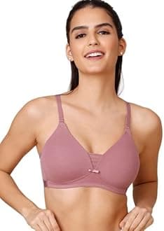 NYKD(NYB003 Cotton Lightly Padded & Non Wired Everyday T-Shirt Bra for Women | Medium Coverage Bra with Soft Detachable Straps | Ideal for All Day Comfort - Black