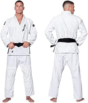 Elite Sports BJJ GI for Men IBJJF Kimono BJJ Jiujitsu GIS W/Preshrunk Fabric & Free Belt