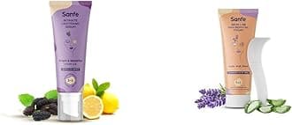 Sanfe Intimate Lightening & Brightening Serum for Women's Intimate Area with A & Sanfe Bikini Line Hair Removal Cream for Women | Na