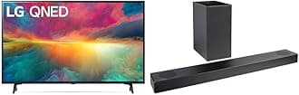 LG QNED75 Series 43-Inch Class QNED Mini-LED Smart TV 43QNED75URA, 2023 - AI-Powered 4K TV S75Q 3.1.2ch Sound bar with Dolby Atmos DTS:X, Black