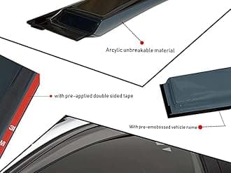 SOROO High end Car Rain Wind Door Visor Side Window Deflector Compatible for Duster.