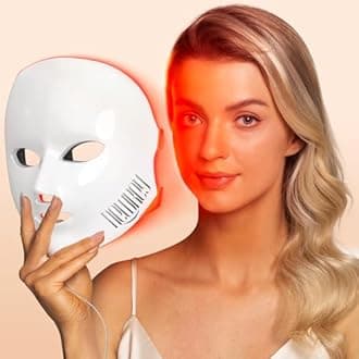 NEWKEY Blue Light Therapy for Acne,7 Colors LED Face Mask Light Therapy, Blue Red Light Therapy Mask for Wrinkle Acne - Photon Skin Care Beauty Mask