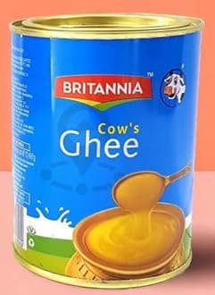 Britannia Pure Cow Ghee 16.90floz (500ml) - Pack of 1 - Rich, Golden & Lactose-Free - Authentic Ghee for Classic Flavor