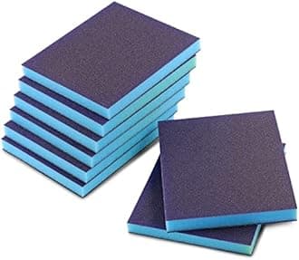 8Pcs 120 Grit Sanding Sponge, Jamiikury Fine Sanding Blocks Washable and Reusable, Wet Dry Sandpaper Sponge for Wood Metal FurniturePaint and Drywall