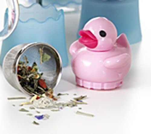 Floating 'Rubber Duck' Novelty Tea Infuser, Pink.