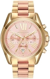 Michael Kors Bradshaw Women's Watch, Stainless Steel Chronograph Watch for Women with Steel or Leather Band