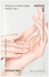 innisfree Special Care Korean Hand Mask with Hydrating Botanical Extracts | Intensive Moisturization & Softening for Dry, Rough Hands | Glove-Type Sheet Mask for Smooth, Nourished Skin, 20 millilitre