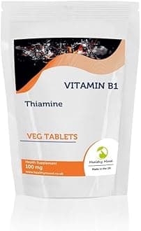 Vitamin B1 THIAMINE 100mg 30/60/90/120/180 Veg Tablets Pills Supplements (30)