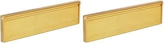 STORMGUARD 06SR0310000G Letter Box Cover with Brush & Flap for Internal OR External Use-Gold Finish, External dimension 293 x 77mm (Internal Aperture 254mm x 40mm) (Pack of 2)
