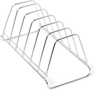 D.k 11® Plate (Lid) Stand Made Of Stainless Steel Racks. Dish Rack Lid Holder Organizer Thali Rack For Kitchen Shelves (Plate Stand)