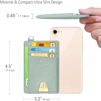 FurArt Credit Card Holder Wallet, Slim RFID Blocking Minimalist Women's Card Wallet