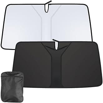 Car Windshield Sunshade 142*70cm Upgraded Thickened material Car Front Window High magnification sun protection To Keep Your Vehicle Cool with Storage bag Blocks UV Ray For Most Cars SUV MPV