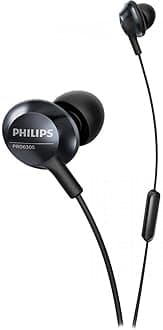 Philips Pro Wired Earbuds with Microphone, Hi-Res Audio Earphones with Cord, Lightweight and Comfortable Wired in Ear Headphones with Mic, Powerful and Clear Sound for All Your Audio Experiences