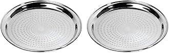 Royalford Group Round Plate - Silver (Pack of 2)
