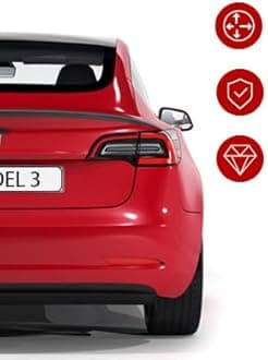 BASENOR Spoiler for Tesla Rear Spoiler Wing ABS Material Model 3 Accessories Matte Black