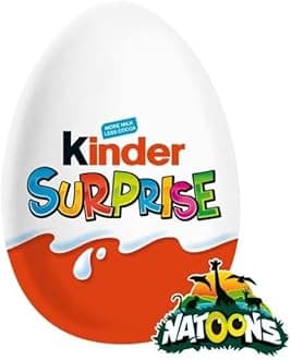 2 x Kinder Surprise Chocolate Egg Natoons 20g Delicious Special For Easter Tasty And Twisty Treat Gift Hamper, Christmas,Birthday,Easter Gift Sold By Kidzbuzz
