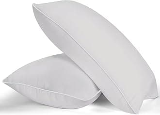 MZOIMZO Bed Pillows for Sleeping- Soft Density, Queen Size Set of 2, Cooling Hotel Quality with Premium Soft Down Alternative Fill for Back, Stomach or Side Sleepers, 45×70CM, Light Grey
