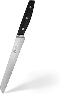 MasterChef Bread Knife with High Carbon Stainless Steel Blade and Triple Riveted Handles, Professional Quality Kitchen Knife for Precision Cooking at Home, Perfectly Balanced, Razor Sharp, 33cm (13")