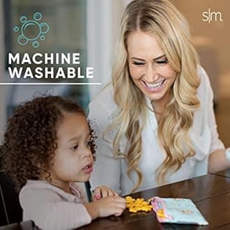 Simple Modern Reusable Snack Bags for Kids, Boys | Food Safe, BPA Free, Phthalate Free, Polyester Zip Pouches | Washable & Refillable Sandwich Bag | Ellie Collection | 3 pack | Under Construction