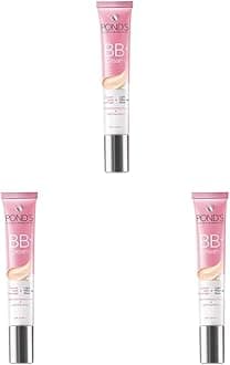 POND'S Bb+ Cream For All Skin Types,Ivory Lightweight Natural Foundation,18G,For Even Skin Tone,With Vitamin Enriched Cream&Light Foundation,Spf 30 Pa++,Instant Spot Coverage,Pack Of 3