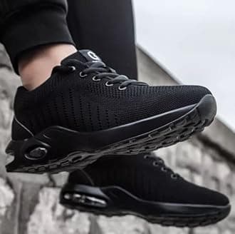 Unisex Steel Toe Safety Shoes Lightweight Work Trainers Slip Resistant Breathable Protective Boots with Anti-Puncture Sole for Men and Women Industrial Construction Footwear