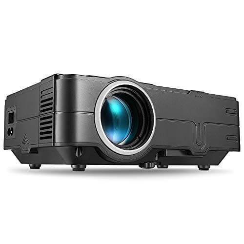 Mini Projector, 2019 Upgraded Portable LED Video Projector with 50,000 Hrs LED Lamp Life, 2400 Lux Full HD 1080P and 170'' Display Supported, Compatible with HDMI, VGA, USB, AV, Laptop