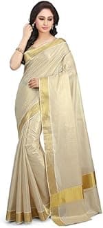 Traditional Kerala Saree, Golden Tissue