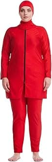 Muslim Swimsuits for Women Plus Size 2 Piece Fully Covered Swimsuits Burkini