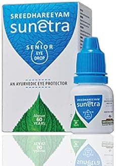 Sunetra Senior Herbal Eyedrops (Above 60 Years Age) Relieves Dryness, Redness and Itching, Cooling Daily-use Eye Drops for Age-related Eye Comfort, with Rosewater, Holy Basil Leaves and Pure Honey