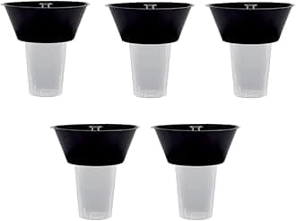 Kichvoe Snack Container Plastic Drinking Glasses 5 Sets of Cup Combo All- in- One Tumbler Milk Tea Cups Snack Bowls Take Out Container