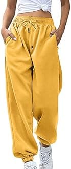 Womens Casual Joggers Cotton Sweatpants,Women Solid Color Trendy Athletic Pants,High Waisted Cute Sport Clothes