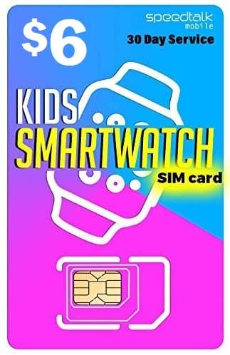 SpeedTalk Mobile $6 Preloaded Smart Watch SIM Card Kit for 4G LTE Kids Senior...
