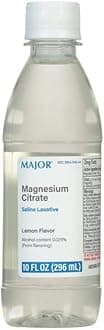 Major Magnesium Citrate Saline Laxative - Helps Relieve Occasional Constipation (Irregularity) - Lemon Flavor - 10 Fl. Oz. (1 Pack)