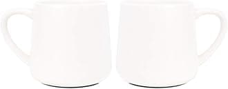 Glossy Ceramic Coffee Mugs Set of 2, Tea Cup for Office and Home, 18 oz, Suitable for Dishwasher and Microwave(White, 2)
