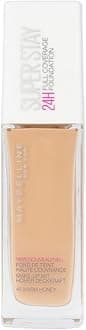 MaybellineNew York Foundation, Superstay 24 Hour Longlasting Foundation, Lightweight Feel, Water and Transfer Resistant, 30 ml, Shade: 46, Warm Honey