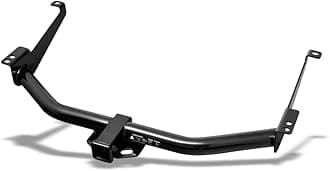 Class 3 III Black 2" Receiver Tube Rear Bumper Trailer Tow Hitch Towing Mount Compatible with 2004 Pathfinder Armada / 05-15 Armada / 04-10 QX56