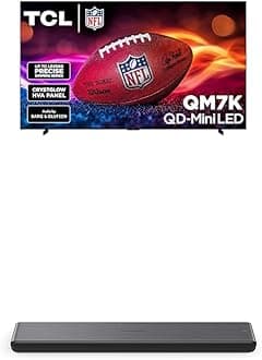 98-Inch QM7K QLED 4K Smart QD-Mini LED TV with Google TV (98QM7K, 2025 Model) + S45H S Class 2.0 Channel Sound Bar with Dolby Atmos