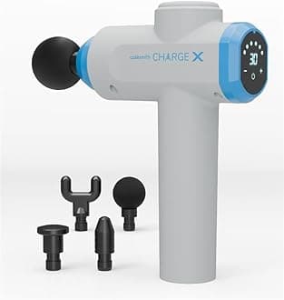 Caresmith CHARGE Massage Gun With Touchscreen Display | True Percussion Massager Machine for Pain Relief for Men and Women | 3300 strokes per min