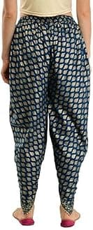 Women Snug Mid Rise Printed Stylish Dhoti Pants Salwar Bottom Wear s/ (28 Till 34) Navy Blue