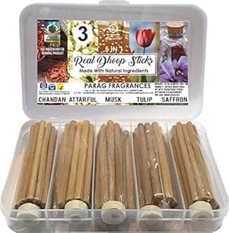Parag Fragrances 5 in 1 Real & Natural Dhoop Sticks 250 Grams (Set No. 3)