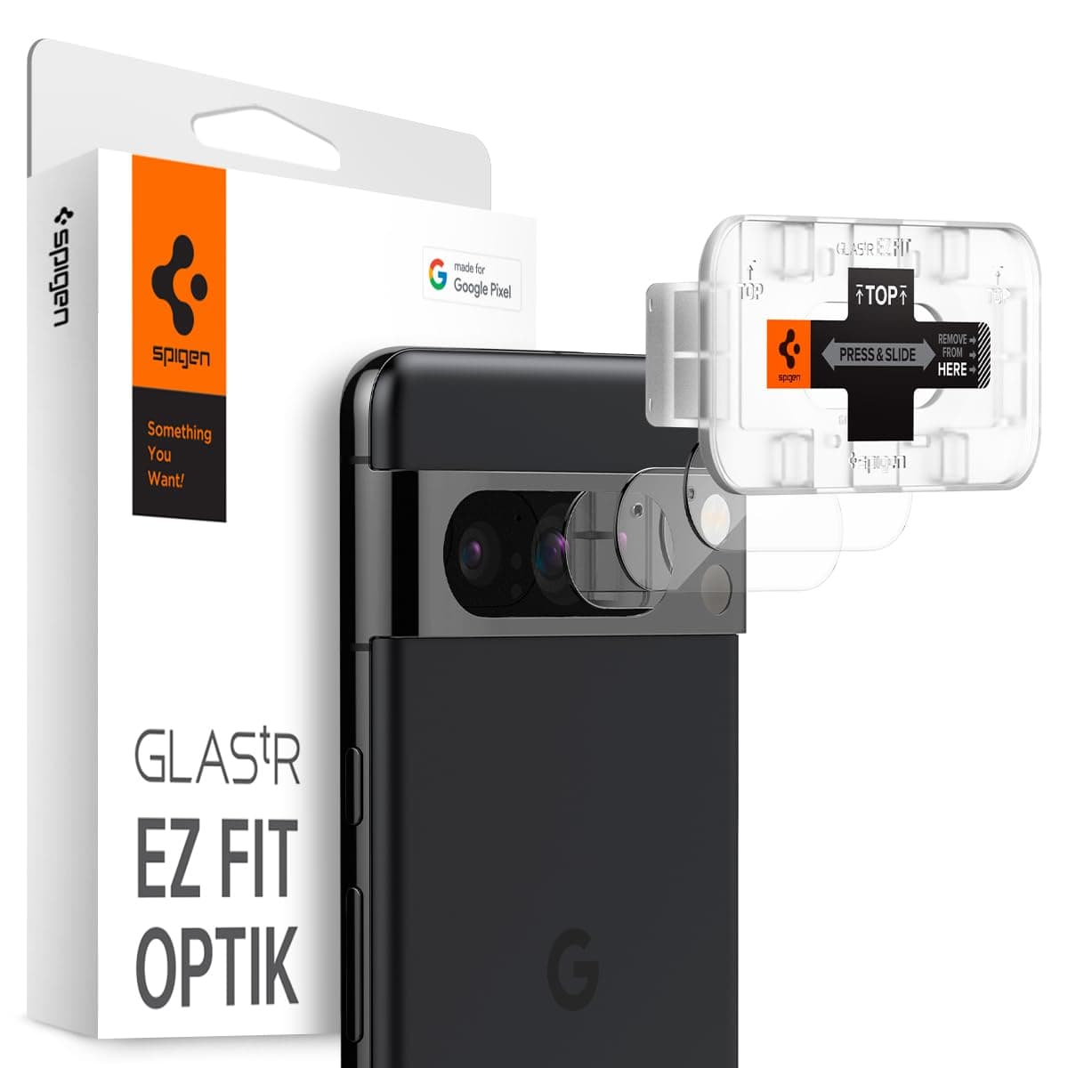 Spigen GLAStR EZ Fit Optik [2 Pack] Camera Lens Screen Protector for Google Pixel 8 PRO [Case Friendly] - Crystal Clear - [2 Pack]