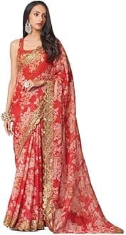 Bollywood Saree Party Wear Pakistani Designer Sari Wedding, Saree for Sanna Stone Work Saree Sari