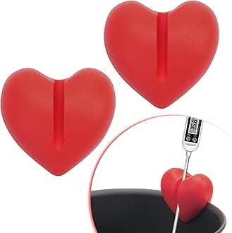 2Pcs Thermometer Pot Clip Holder, Windspeed Red Candy Thermometer Pot Clip Holder for Digital Thermometer Holder for Candle Soap Jam Candy Milk Chocolate Cooking(No Thermometer Include)