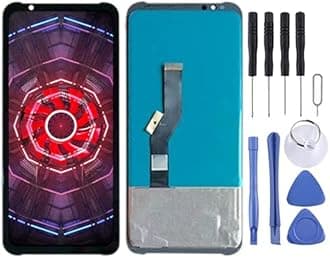 CHENYAN Mobile Phone Replacement Spare Parts AMOLED Material LCD Screen and Digitizer Full Assembly for ZTE Nubia Red Magic 3 / 3S NX629J, Black