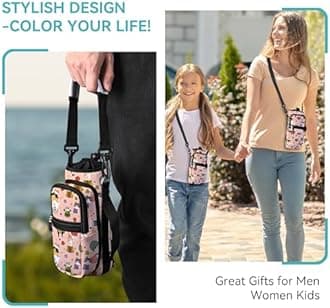 AUPET Water Bottle Carrier, Insulated Neoprene Water Bottle Holder Bag Case Pouch Cover 1000 ml or 750 ml, Adjustable Shoulder Strap, Great for Stainless Steel and Plastic Bottles