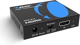 4K 60Hz 18G HDMI 2.0 Audio Converter Extractor - SPDIF + 3.5mm Output - HDCP 2.2 - Dolby Digital/DTS Passthrough CEC, HDR, Dolby Vision, HDR10 Support (HDA-912)