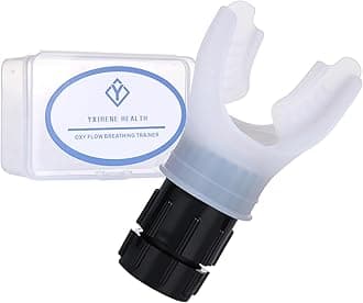 YXIRENE Respiratory Trainer | Compact Exercise Device with Adjustable Resistance | Improve Capacity | EnhanceMuscle Training | Pure Silicone | Easy to Clean (White)
