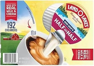 Mini Moo's Half and Half Creamer Singles, 192 Count-Box, 1 Case ( Packaged by Brewd Coffee ).