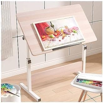 Artist Drafting Table - Tilting Height Adjustable Desk for Studio, Art Craft, Writing, and Study - Wooden Workstation