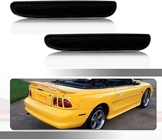 Smoked Lens For 1994 1995 1996 1997 1998 Ford Mustang Replace OEM Rear Bumper Side Marker housing 2 Pcs
